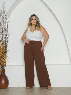 Calça Pantalona Plus Size Duna