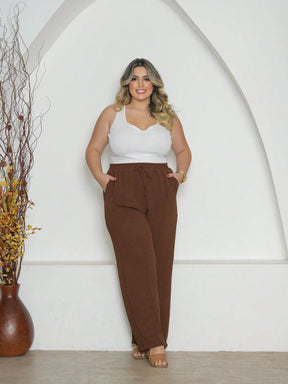 Calça Pantalona Plus Size Duna