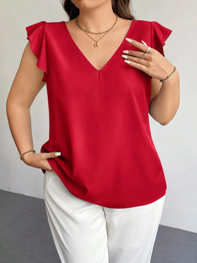 Blusa Feminina Manga Curta Decote V 