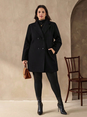 Casaco Sobretudo Forrado Lã Batida Plus Size Feminino
