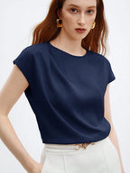 Blusa Feminina Elegante Básica Gola Redonda