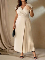 Vestido Plus Size para Festa Longo Social Plissado