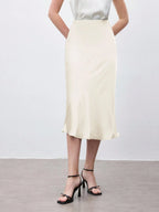 BizChic Saia Básica Evasê Feminina, Adequada para Ir ao Trabalho, Negócios, Casual, Uso no Escritório, Traje Formal Elegante para Senhoras, Outono