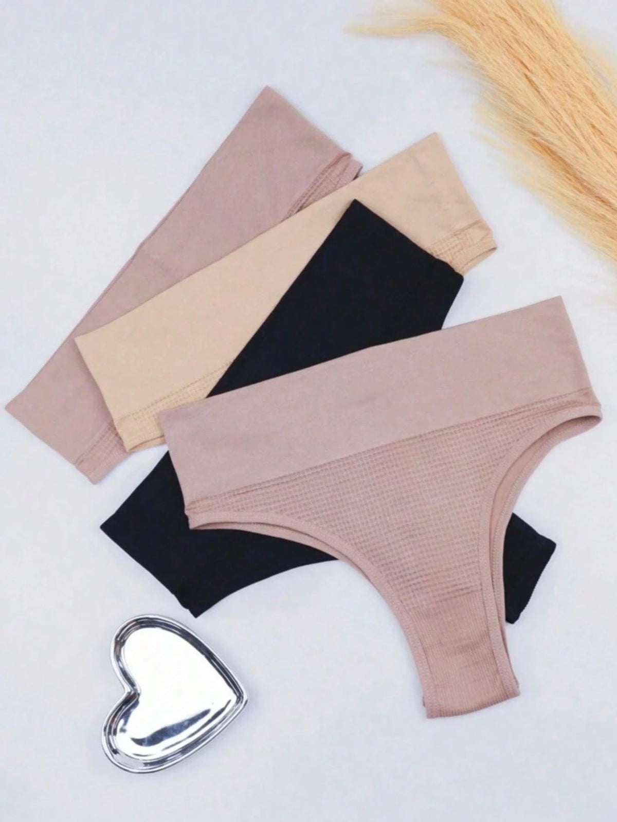 Kit 4 Calcinha Cintura Alta Tanga Confortável