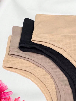 Kit 4 Calcinha Cintura Alta Tanga Confortável