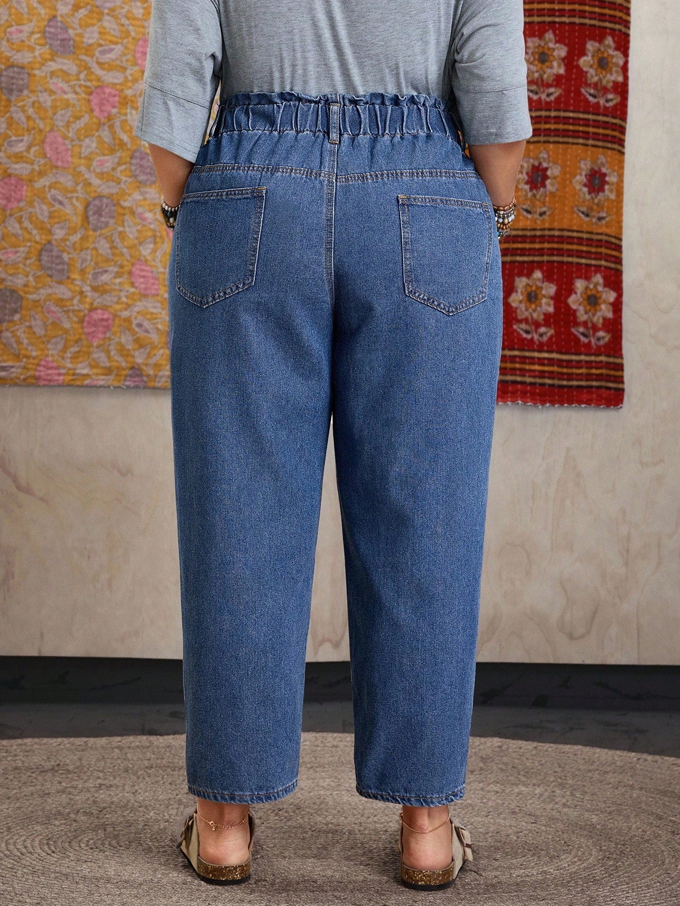 Calça Jeans Feminina Plus Size Mom