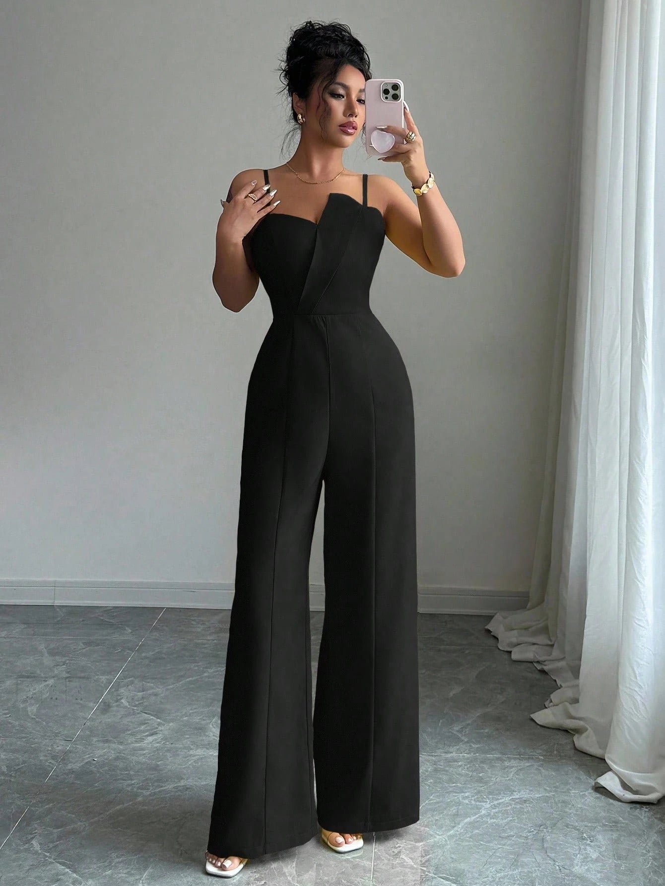 Macacão Elegante Feminino com Alça Fina