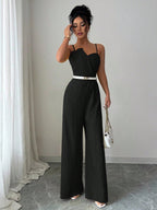 Macacão Elegante Feminino com Alça Fina