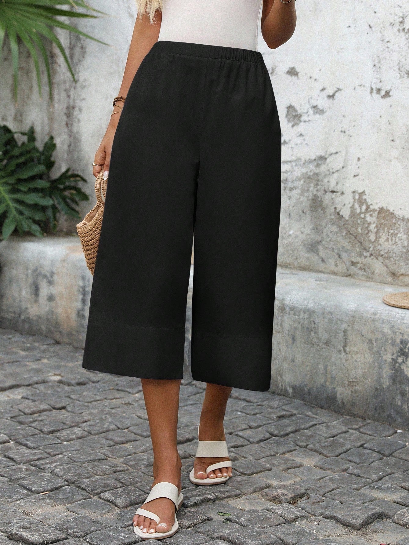 Calça Capri Pantalona Feminina 100% Algodão