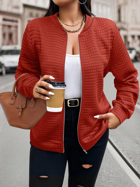 Jaqueta Bomber Leve Feminina Plus Size com Zíper