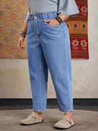 Calça Jeans Feminina Plus Size Mom
