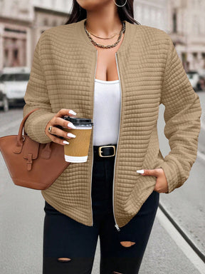 Jaqueta Bomber Leve Feminina Plus Size com Zíper