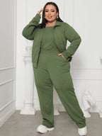 Conjunto Plus Size Inverno Moletinho 3 Peças