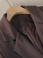 Blazer Feminino Forrado Alongado com Cinto