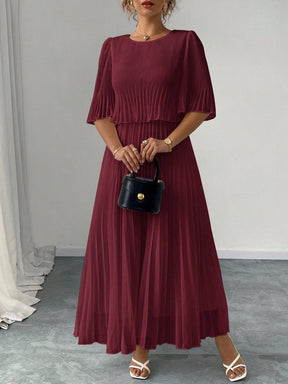 Vestido Longo Plus Size Para Casamento Chiffon Plissado