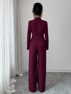 Conjunto Alfaiataria Feminino Social Blazer e Calça