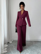 Conjunto Alfaiataria Feminino Social Blazer e Calça