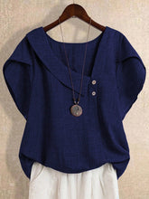 Blusa Manga Curta Plus Size Decote Assimétrico