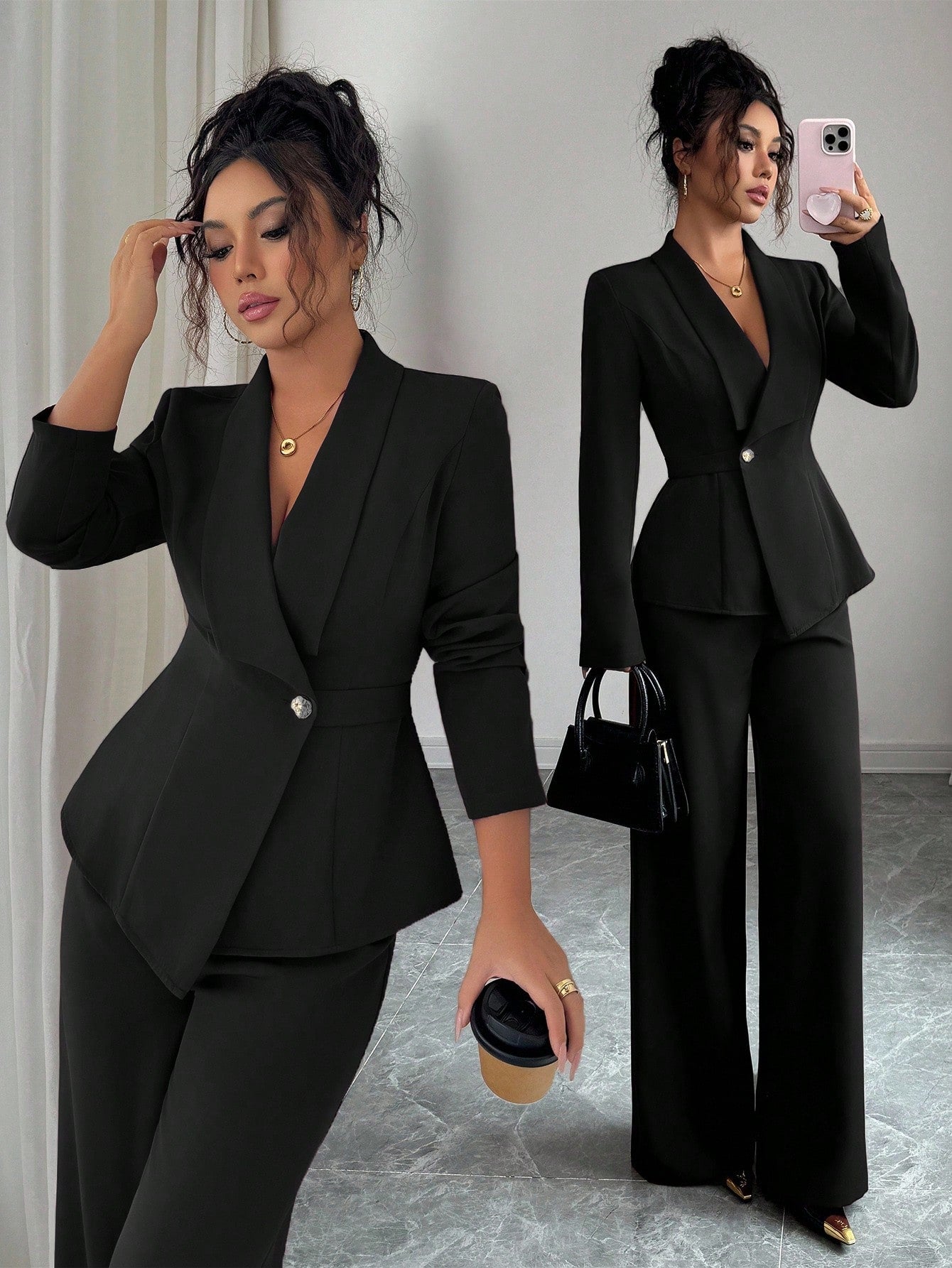 Conjunto Alfaiataria Feminino Social Blazer e Calça