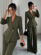 Conjunto Alfaiataria Feminino Social Blazer e Calça