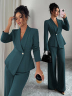 Conjunto Alfaiataria Feminino Social Blazer e Calça