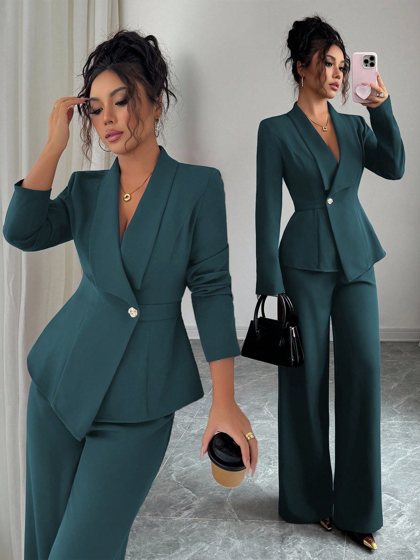 Conjunto Alfaiataria Feminino Social Blazer e Calça