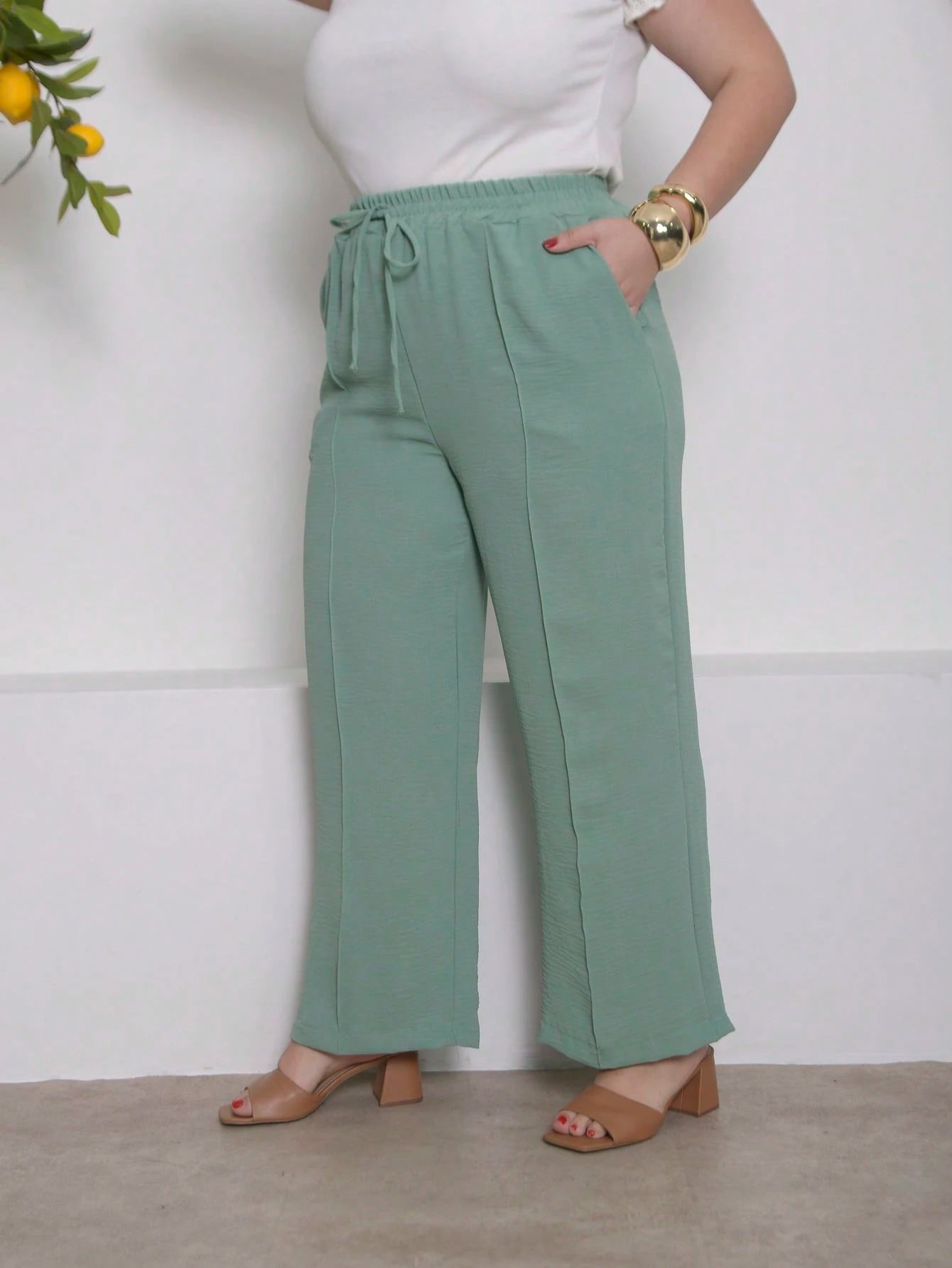 Calça Pantalona Plus Size Duna