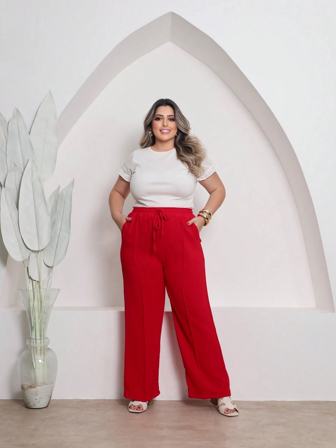 Calça Pantalona Plus Size Duna