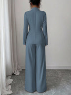 Conjunto Feminino Executivo com Blazer e Calça Pantalona