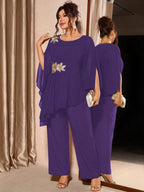 Conjunto Plus Size Festa Blusa e Calça Assimétrica