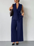 Conjunto Plus Size Alfaiataria Colete e Calça Pantalona