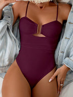 Maiô Feminino com Bojo e Alças Finas Decote U