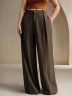 Calça Feminina Wide Leg de Alfaiataria Plus Size 