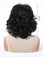 Peruca Feminina Cabelo Curto no Ombro Ondulado com Franja