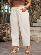 Calça Jeans Feminina Plus Size Mom