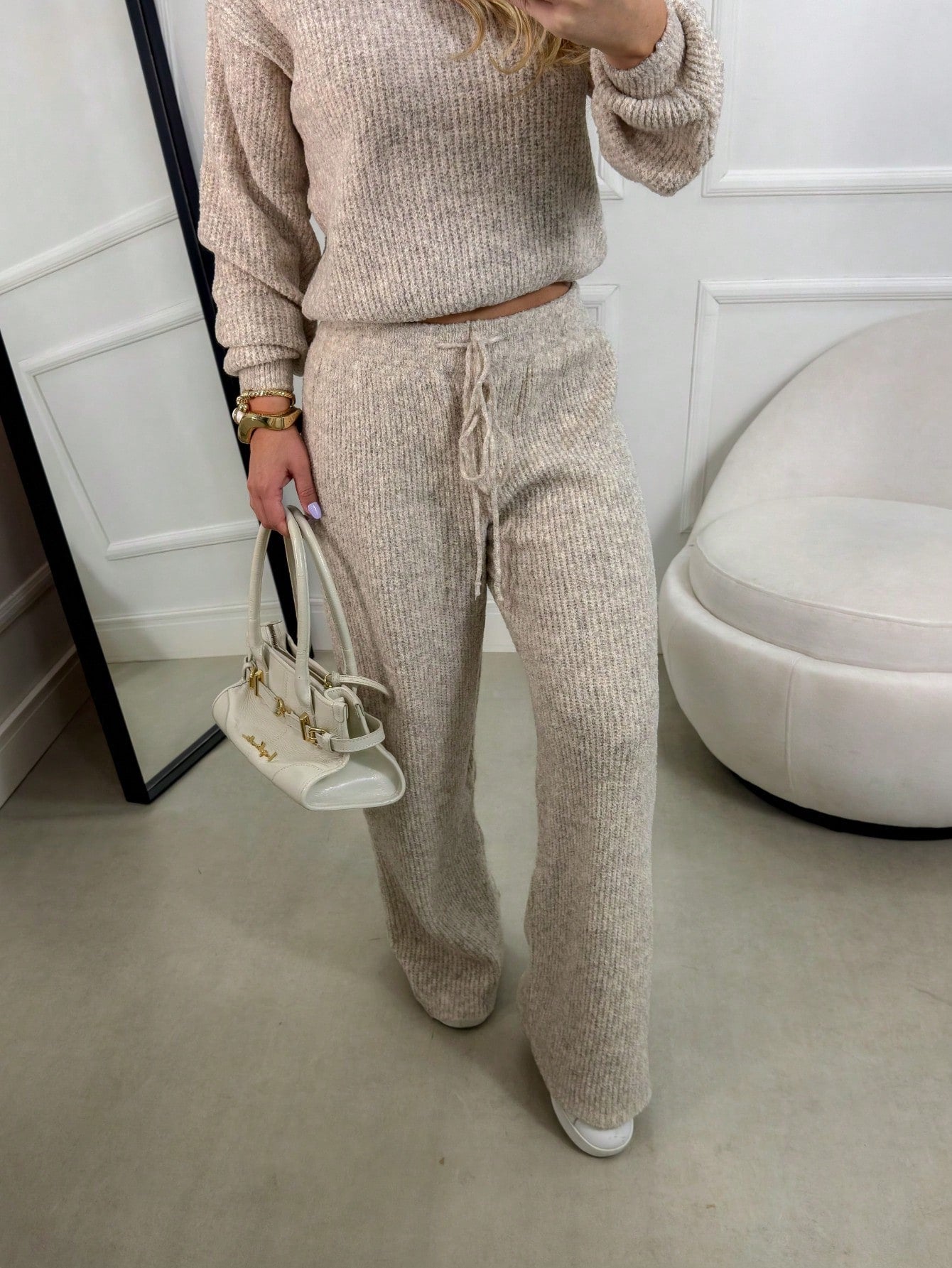 Conjunto de Tricot Mousse Feminino Inverno