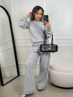 Conjunto de Tricot Mousse Feminino Inverno