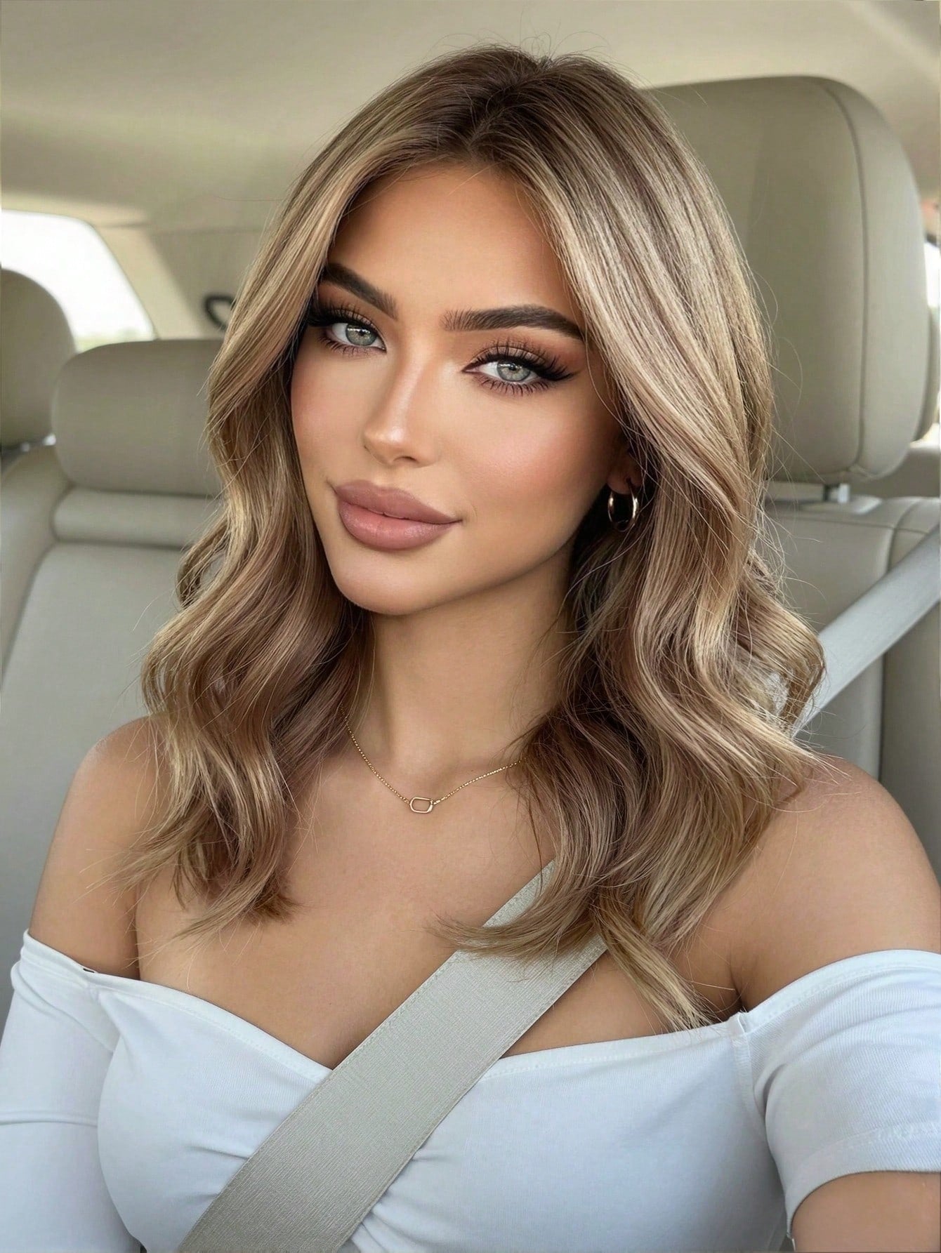 Peruca Feminina Cabelo Médio Corte em V 