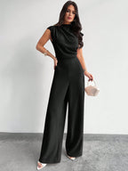 Macacão Elegante Feminino Social sem Mangas Pantalona