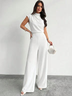Macacão Elegante Feminino Social sem Mangas Pantalona