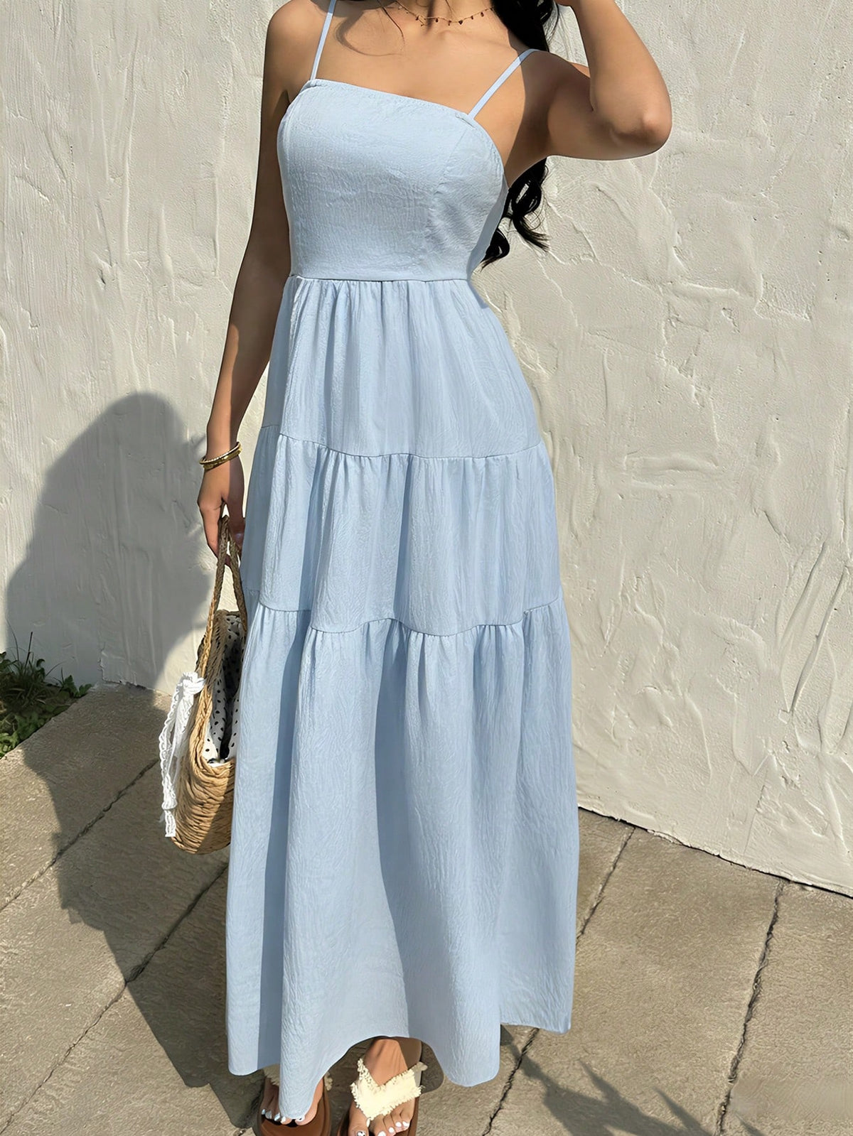 Vestido Alça Fina Longo Soltinho
