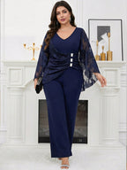 Macacão Elegante Plus Size para Festa com Capa