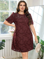 Vestido Curto Festa Plus Size Solto Túnica Bordado