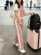 Conjunto Feminino Aerolook Blusa Manga Curta e Calça