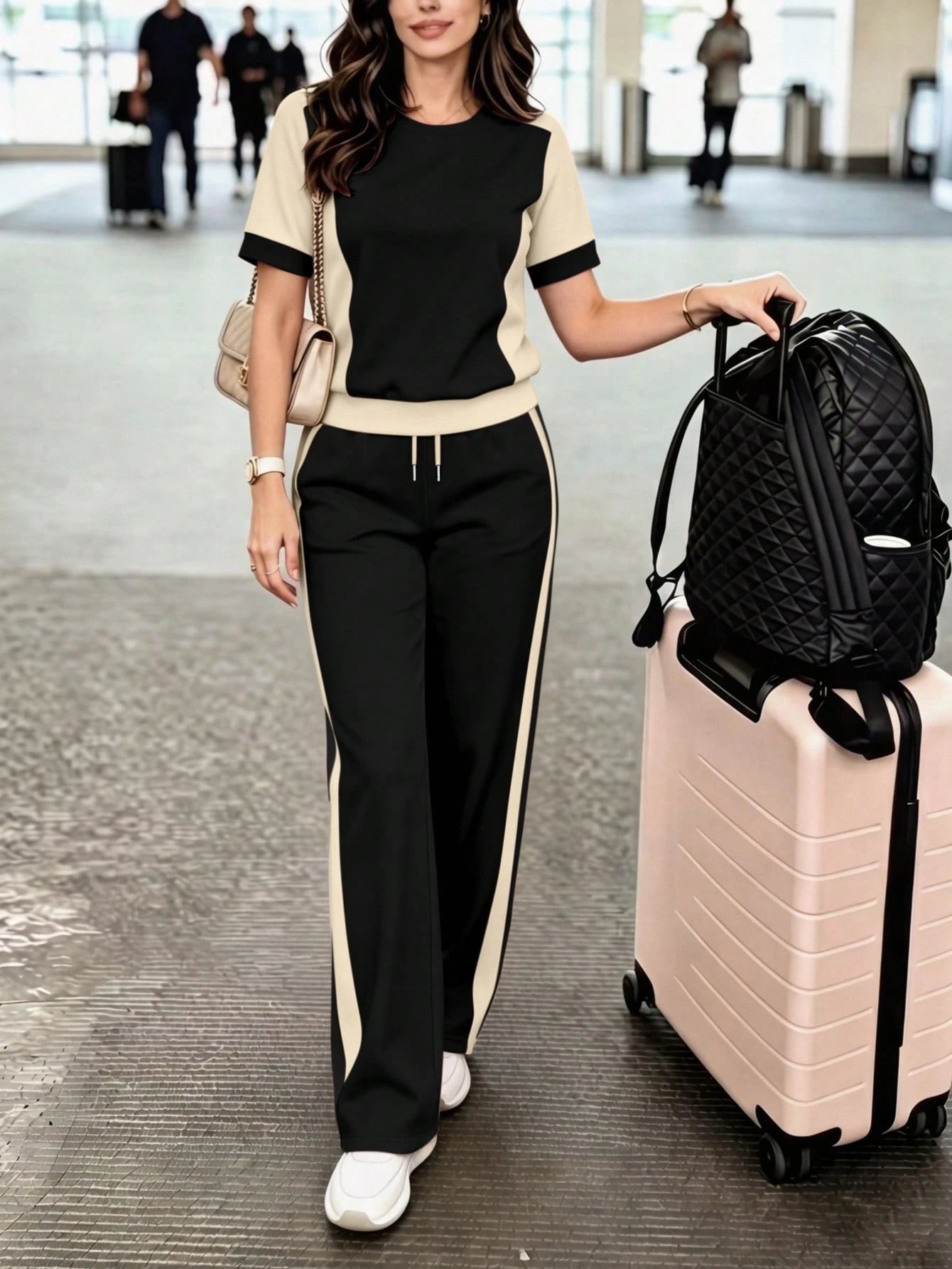 Conjunto Feminino Aerolook Blusa Manga Curta e Calça