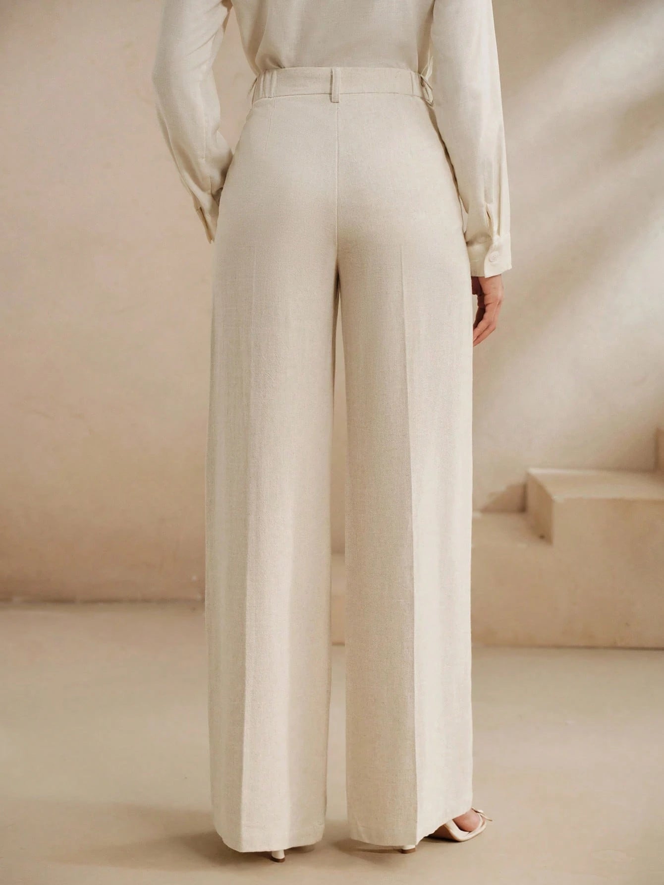 Calça Wide Leg Feminina de Linho Não Amassa