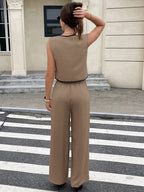 Conjunto Feminino Calça Soltinha e Colete 
