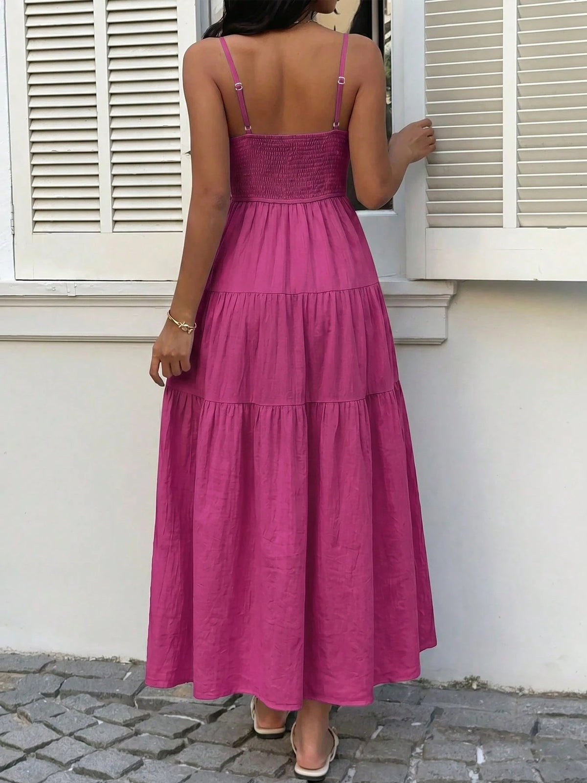 Vestido Alça Fina Longo Soltinho