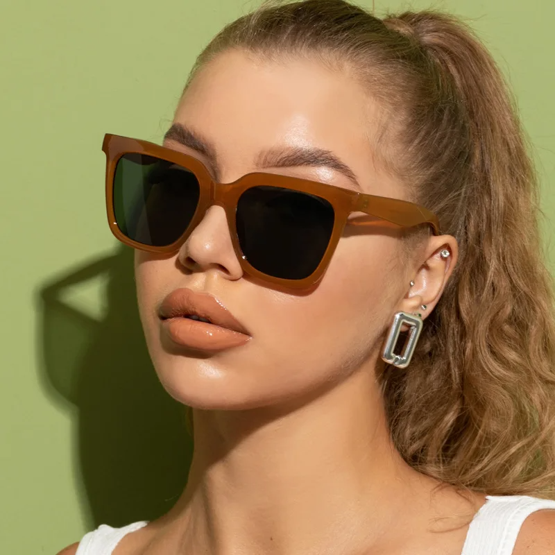 Óculos de Sol Feminino Vintage, Lentes com Proteção UV