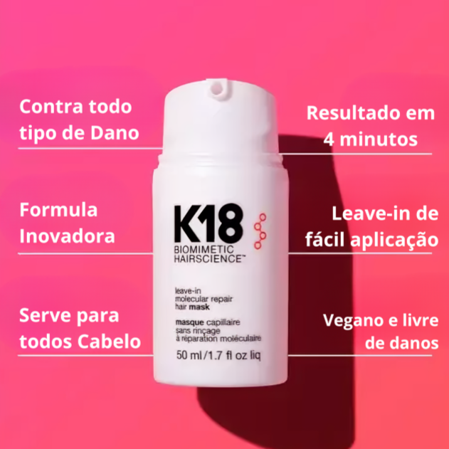 K18 - Máscara Capilar de Reparação Instantânea – Cherry Modas K18 - Máscara Capilar de Reparação Instantânea – Cherry Modas